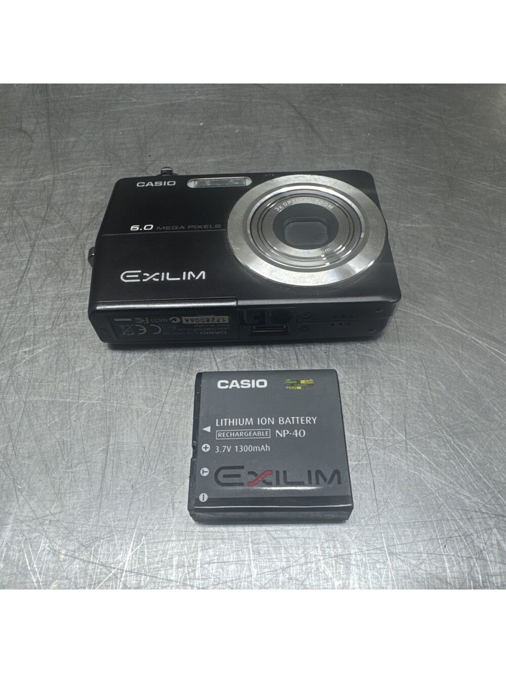Casio EX-Z600 6MP Digital Camera Black Tested Working w/ Battery